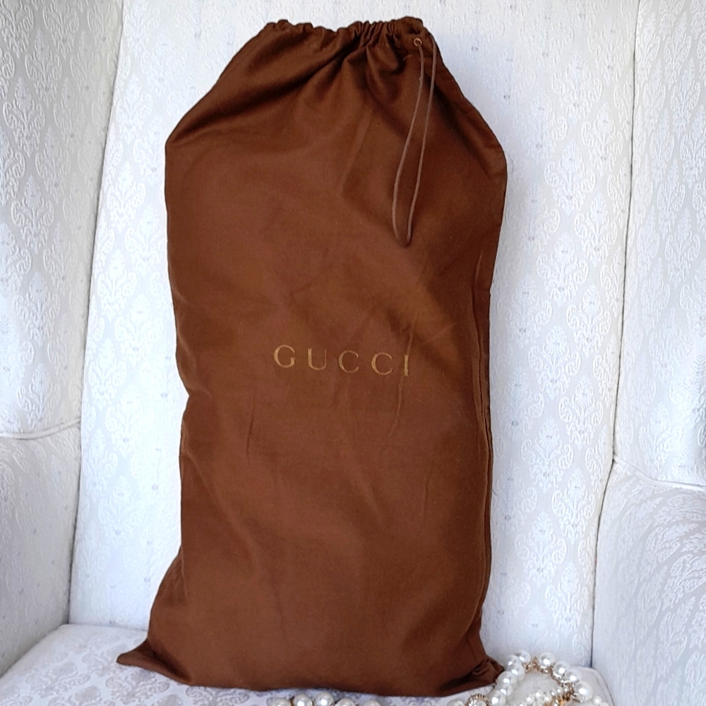 Authentic Brown GUCCI Drawstring Dust Bag!